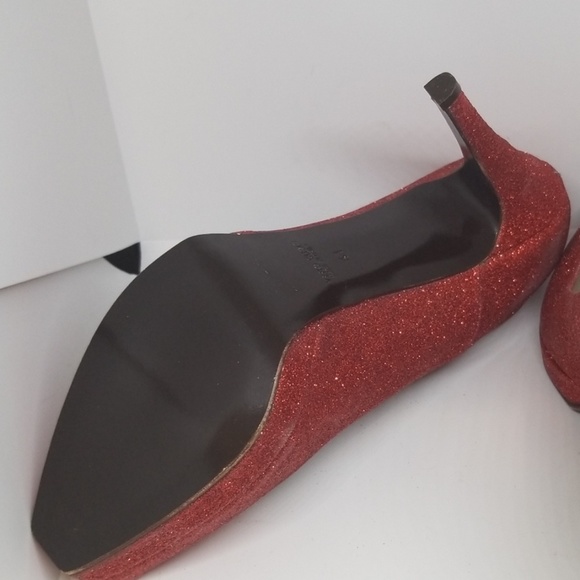 Diane B. Milano red glitter peep toe heel 41 - Picture 5 of 5
